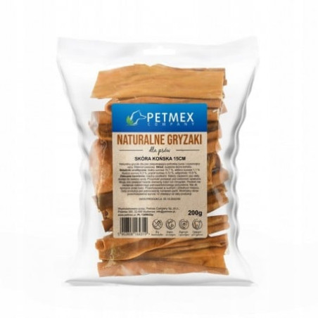 Mangime petmex dolcetto per cani: pelle di cavallo 15cm - 200g