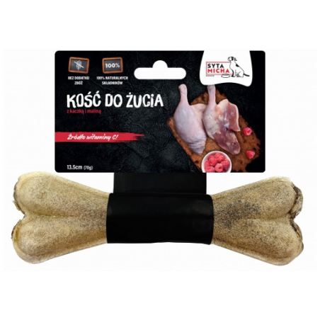 Mangime secco syta micha osso da masticare con anatra e lampone per