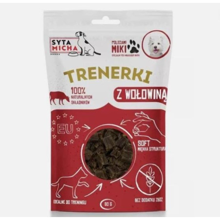 Mangime secco syta micha carne di manzo prelibatezza per cani 80g