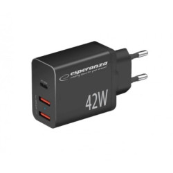 Caricabatterie da rete esperanza ezc106k 42w nero [ezc106k]