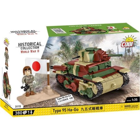 Cobi klocki type 95 ha-go 1/35 carro armato con figurina 380pz
