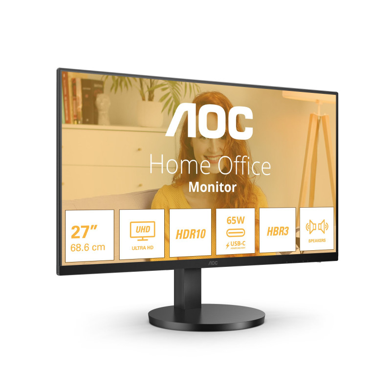 Monitor led 27'' aoc u27b3cf uhd 4k 3840x2160 4ms classe
