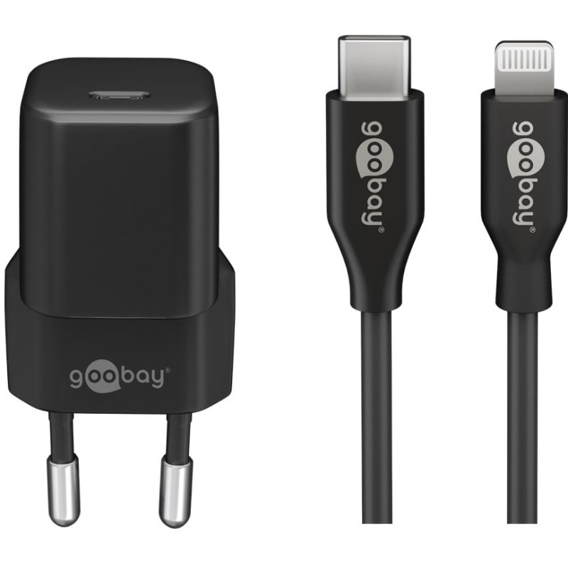 Caricatore goobay per smartphone 30w 3a usb-c nero 1pz [64574]