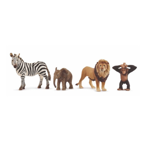 Set figurine schleich wild life afrika in plastica multicolore 4pz