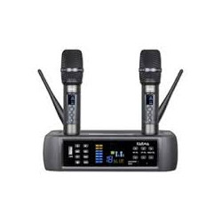 Microfono karma orbit 24 doppio radiomicrofono palmare uhf nero/grigio