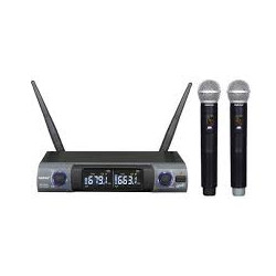 Microfono karma 8302 doppio radiomicrofono palmare uhf nero