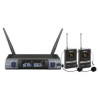 Microfono karma 8302lav doppio palmare uhf wireless con auricolare