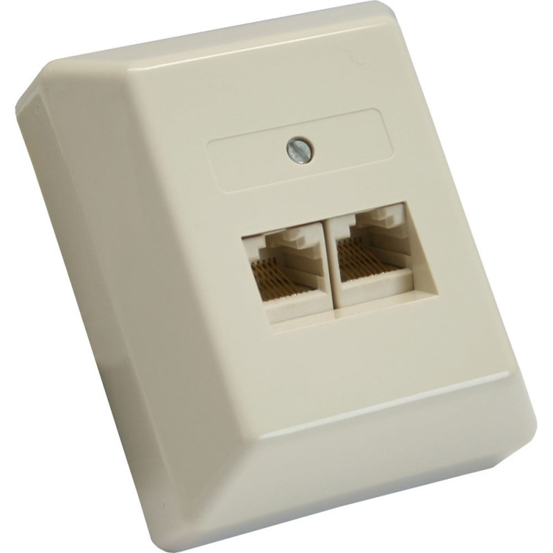Presa muro inline isdn per applicazioni esterne con 2 porte rj45