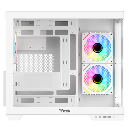 Case itek dark cave ds tower gaming atx ventola argb pannello laterale/frontale