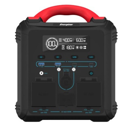 Stazione di alimentazione energizer pps550w1f 551.25wh grigio/rosso