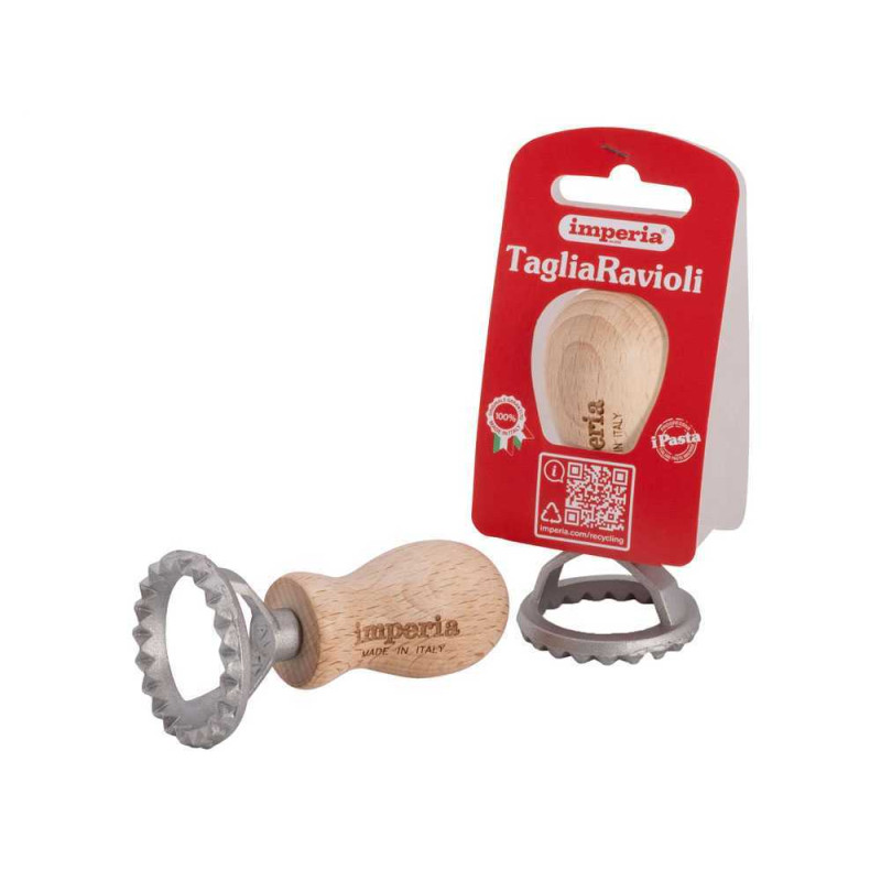 Tagliaravioli imperia tondo 48mm acciaio/legno [7802]