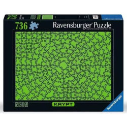 Puzzle ravensburger 12000276 krypt neon green 736pz verde neon [12000276]
