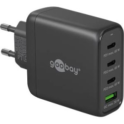 Caricabatterie da rete goobay 3xusb-c 3x usb 68w nero [64819]