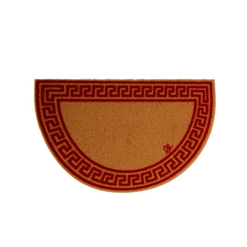 Zerbino olivo tappeti eco-cocco classic mezzaluna 40x65cm multicolore