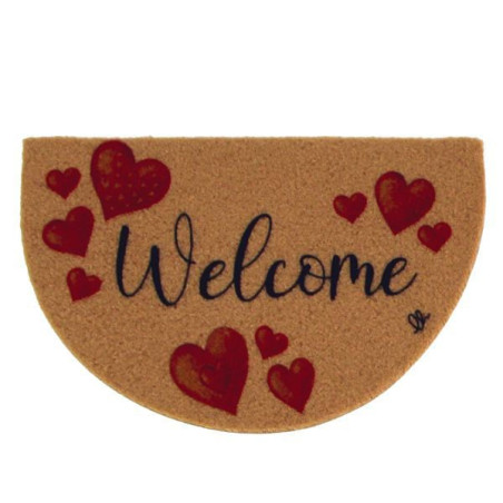 Zerbino olivo tappeti eco-cocco classic mezzaluna 40x65cm multicolore