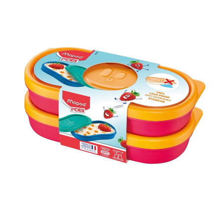 Scatola rettangolare maped picnik kids concept 150ml arancione/rosso