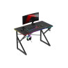 Scrivania da gioco hero 1.7 rgb piedini regolabili nero [hz-hero