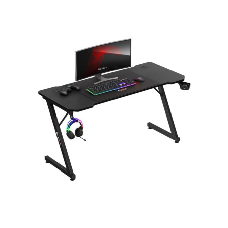 Scrivania da gioco huzaro hero 3.3 piedini regolabili 140x60cm nero