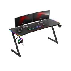 Scrivania da gioco huzaro hero 4.8 rgb piedini regolabili 160x60cm