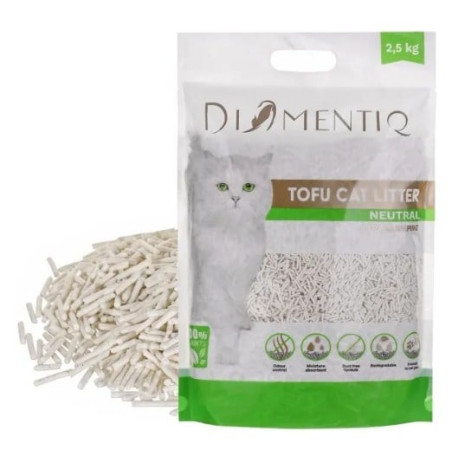 Lettiera per gatti diamentiq neutral tofu ultra agglomerante a base