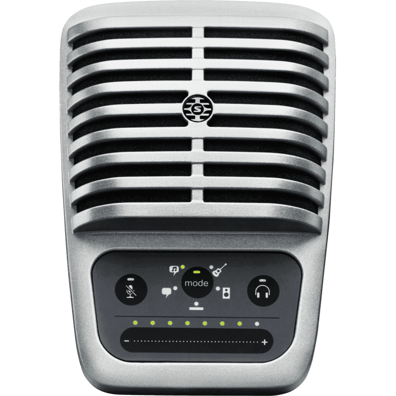 Microfono a condensatore shure motiv mv51 usb/lightning grrigio [motivmv51]