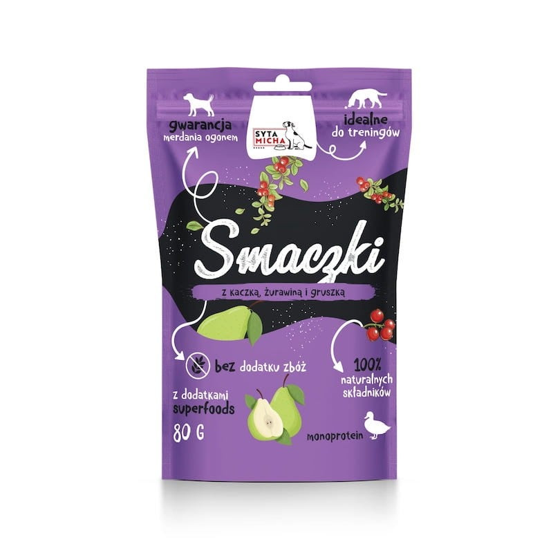 Cibo per cane syta micha anatra con mlirtilli rossi e pera 80g