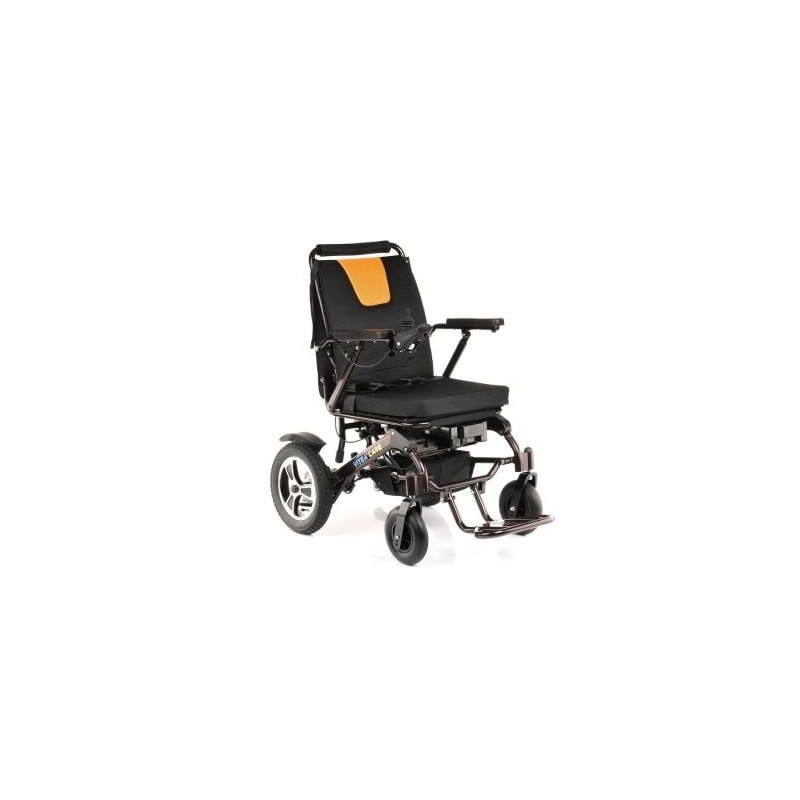 Sedia a rotelle elettrica mdh easy go w459 nero/arancione