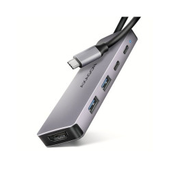 Hub usb axagon hmc-5h60 hdmi 4k 2xusb-a/1xusb-c grigio