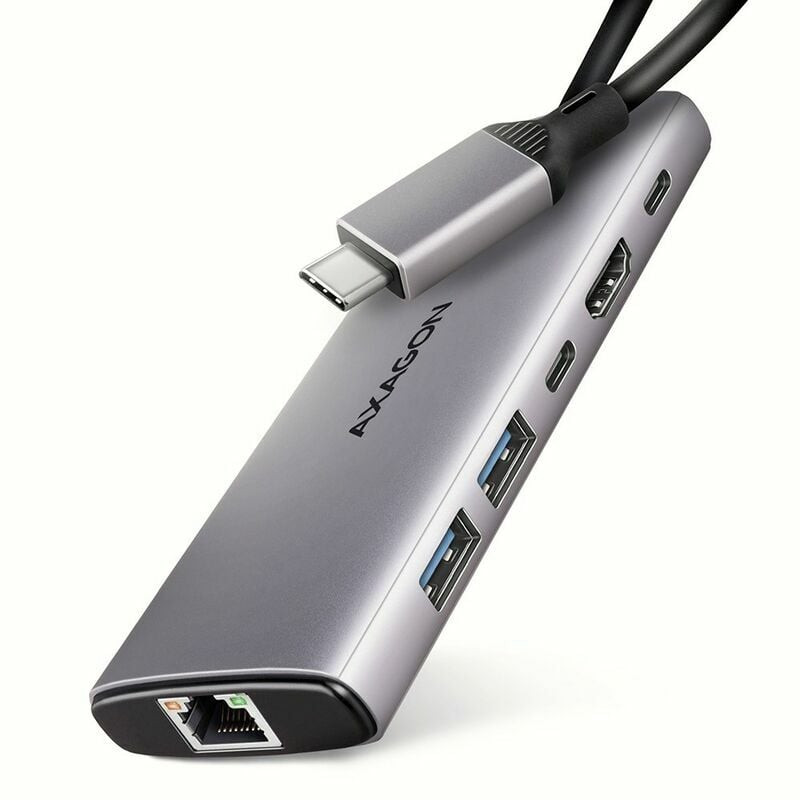 hub usb axagon hmc-6l2l hdmi 4k 2xusb-a/1xusb-c grigio