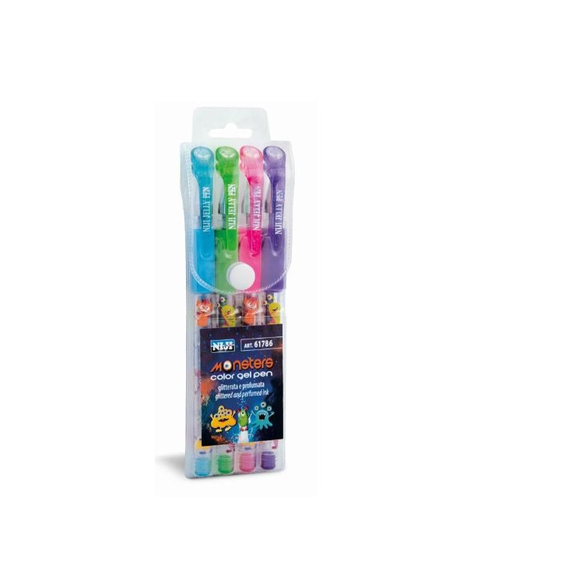 Set di penne lebz glitterato multicolore 4pz [61786]