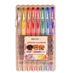 Set di penne lebz glitterato multicolore 8pz [61787]