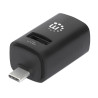 Hub usb manhattan 180993 usb 3.2 a 3 porte nero [180993]