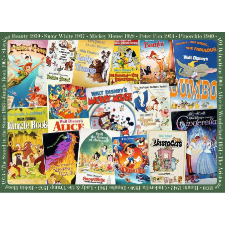 Puzzle ravensburger poster del film vintage disney 1000pz multicolore