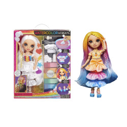 Bambola mga entertainment rainbow high acquerello e crea occhi marroni