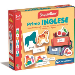 Gioco educativo clementoni 16868 montessori primo inglese multicolore