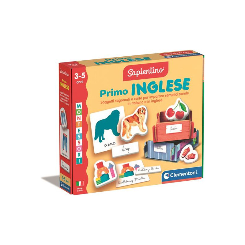 Gioco educativo clementoni 16868 montessori primo inglese multicolore