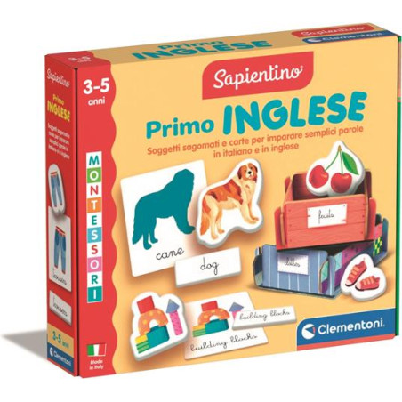 Gioco educativo clementoni 16868 montessori primo inglese multicolore