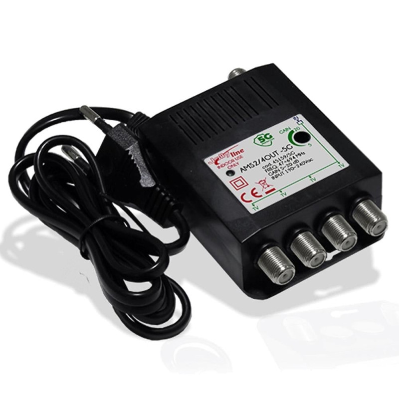 Amplificatore segnale gbs elettronica da interno 25db 4 uscite 5g