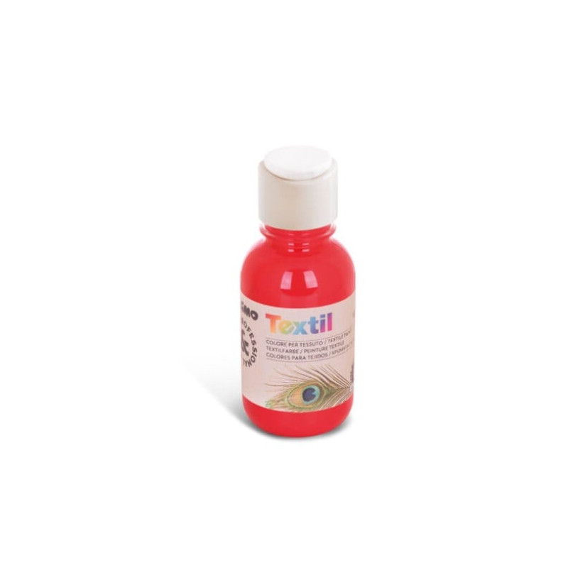 Colore ad acqua primo per tessuti in flacone 125ml rosso [410tx125300]