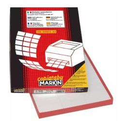Etichette autoadesive markin permanenti 48x24.75mm 48 fogli bianco