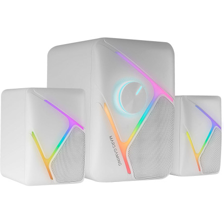 Altoparlante mars gaming ms-h21 subwoofer rgb 2.1 bianco