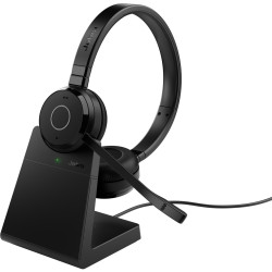 Cuffia jabra evolve 65 te wireless/ms/mono/con stazione di ricarica/collegamento