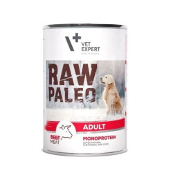 Cibo umido vetexpert raw paleo manzo monoproteico e senza cereali