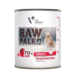 Cibo umido vetexpert raw paleo manzo monoproteico per cani adulti