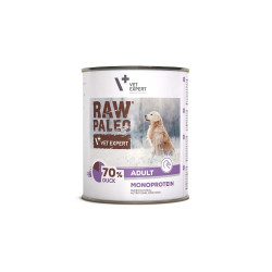 Cibo umido vetexpert raw paleo monoproteico con anatra per cani adulti