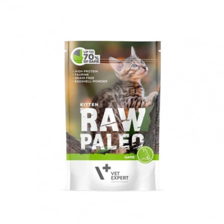Cibo umido vetexpert raw paleo kitten con cervo per gattini 100g