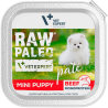 Cibo umido vetexpert raw paleo pate mini puppy beef con manzo per