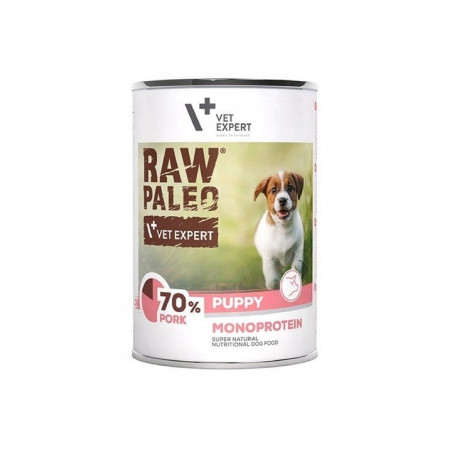 Cibo umido vetexpert raw paleo puppy monoprotein con maiale per cuccioli