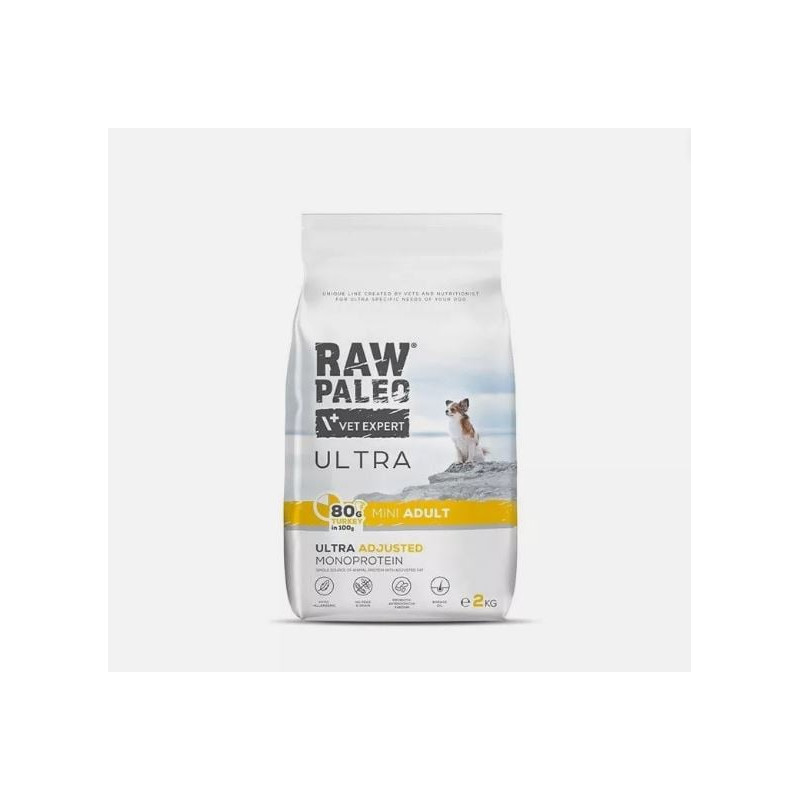 Mangime secco vetexpert raw paleo ultra mini per cani adulti 2kg