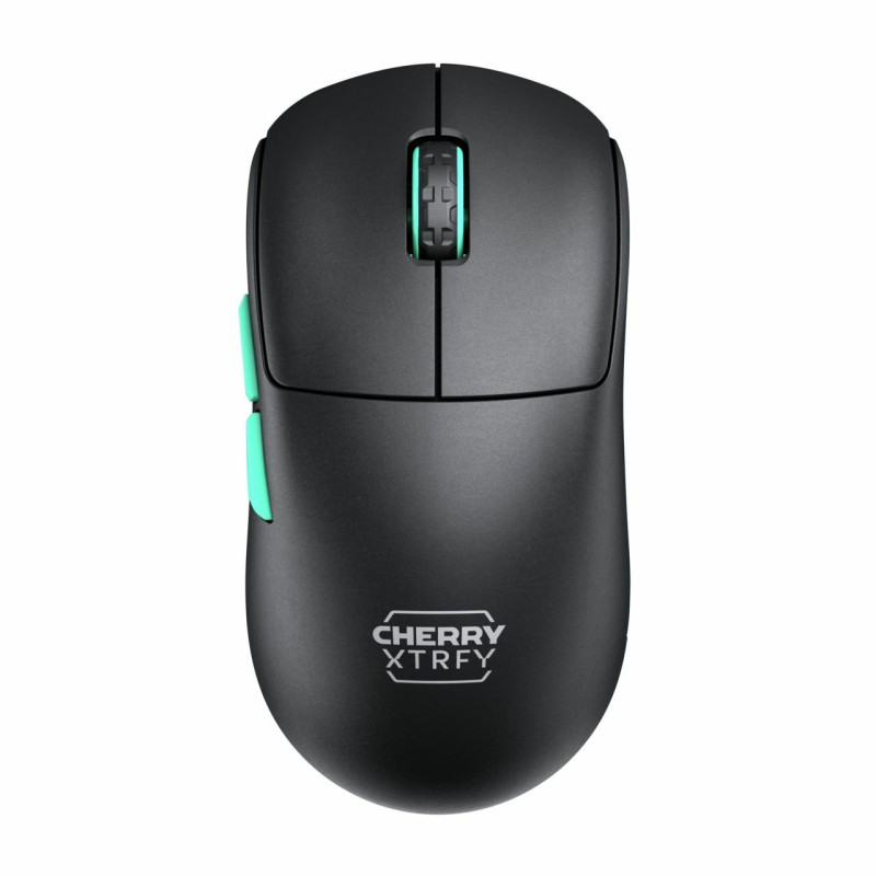 Mouse cherry m68 gaming wireless ottico 26000dpi 5 tasti nero/turchese